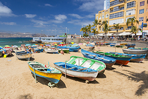 Las Canteras beach at the La Puntilla end