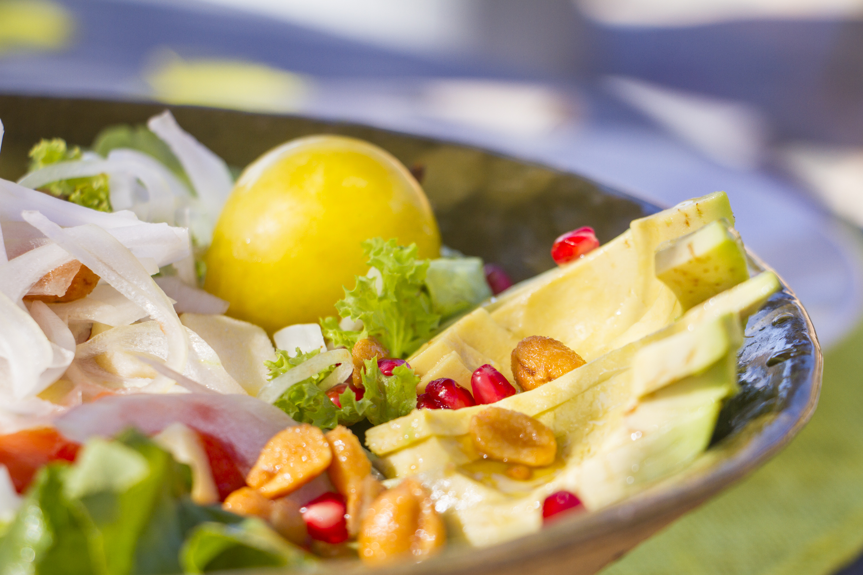 Salad at Los Almacigos restaurant in Guayedra in north west Gran Canaria