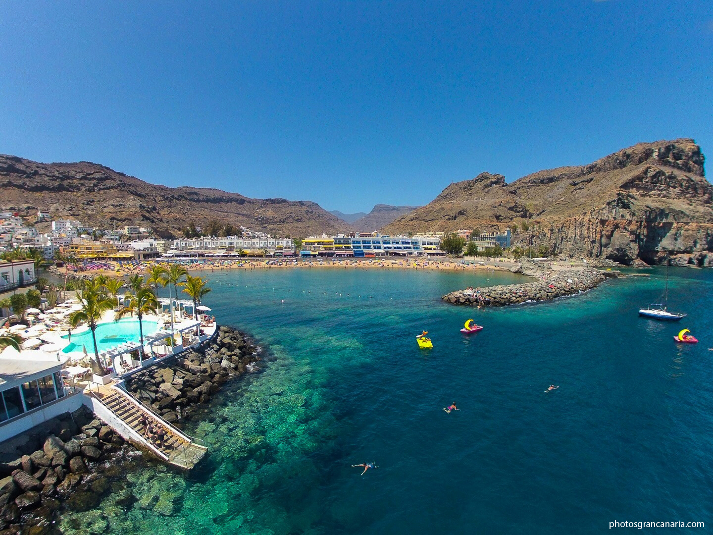 Aerial view of Playa de Mogan