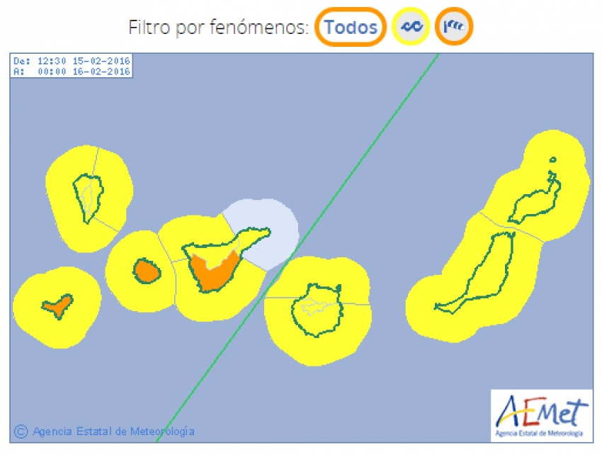 Weather Avisos for Gran Canaria