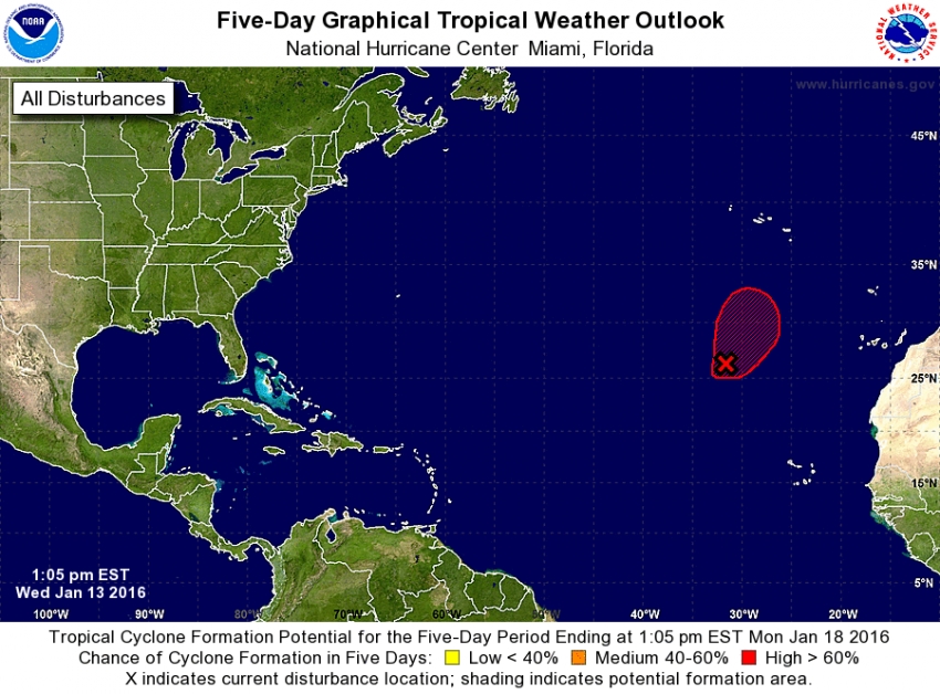 Tropical Storm Alex misses the Canary Islands