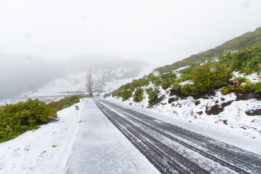 Snow in Gran Canaria in February 2016